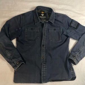 REV'IT! Hudson Overshirt Blue Denim Motorcycle Jacket Mens Large